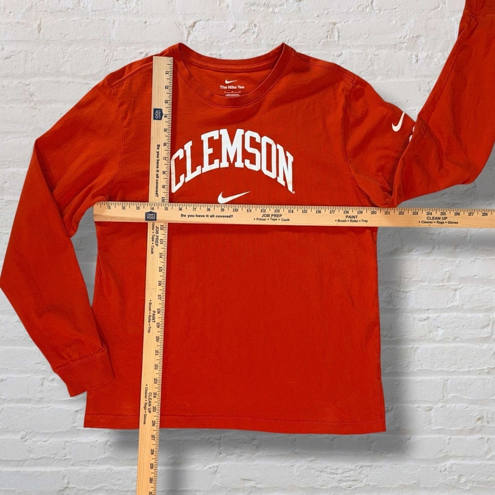 Nike Clemson Tigers Long Sleeve T-Shirt Men’s Size Large Orange Cotton - Picture 7 of 10